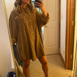 Ralph Lauren Brown Button-Up Shirt